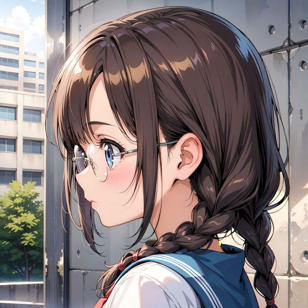 三つ編み眼鏡っ娘３