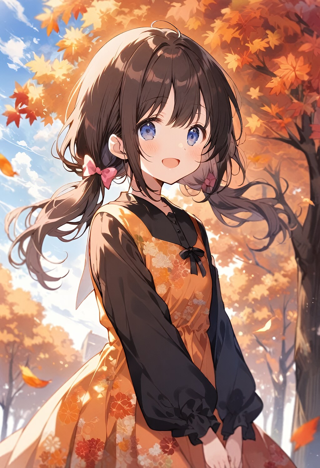 おさげ娘『秋ファッション』