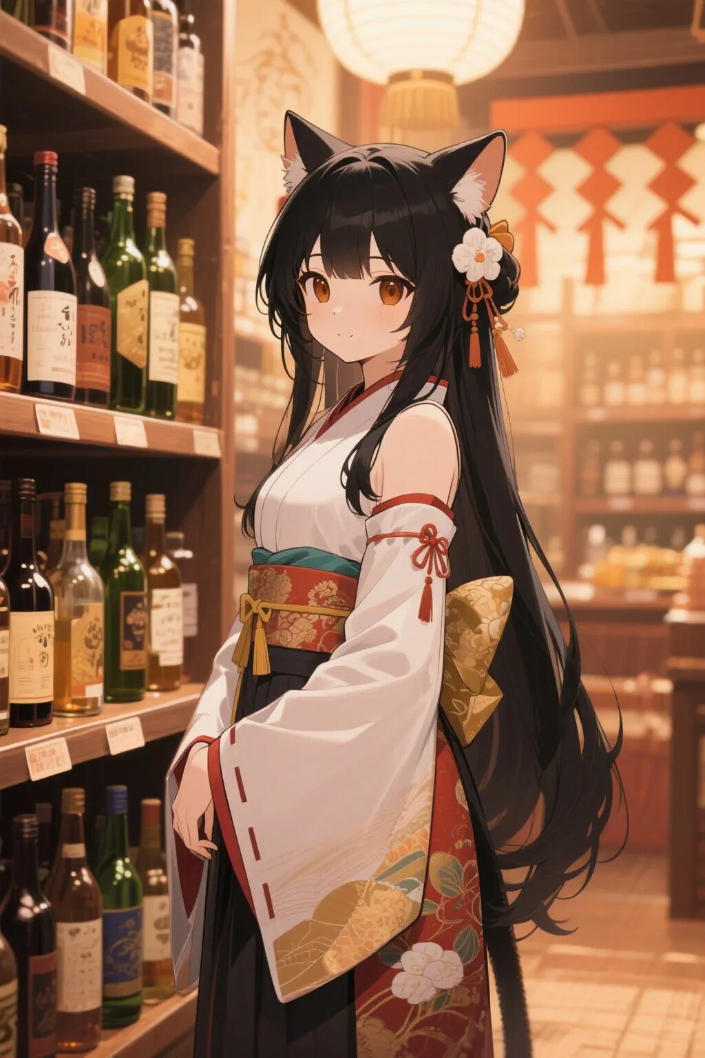 お酒を買うさくらちゃん