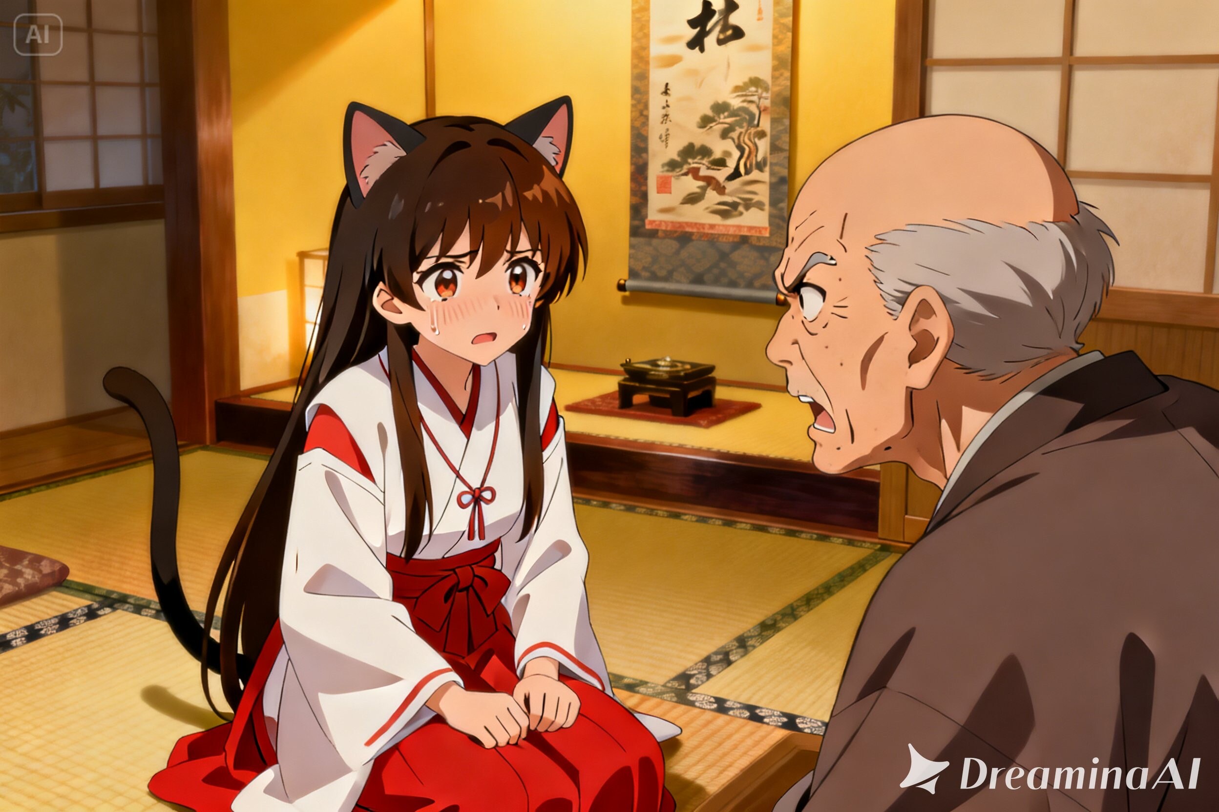 大惨寺住職に怒られるさくらちゃん