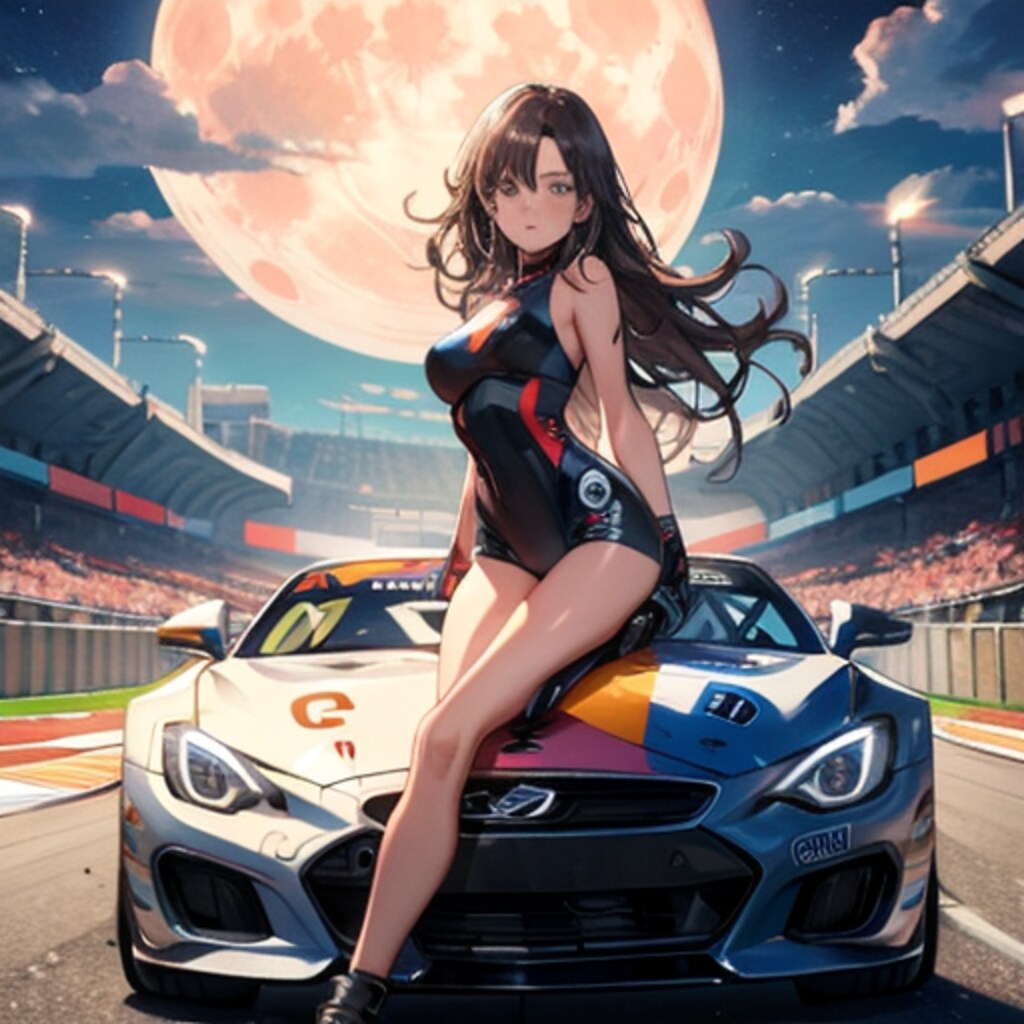 満月の夜のレースクイーン250430
