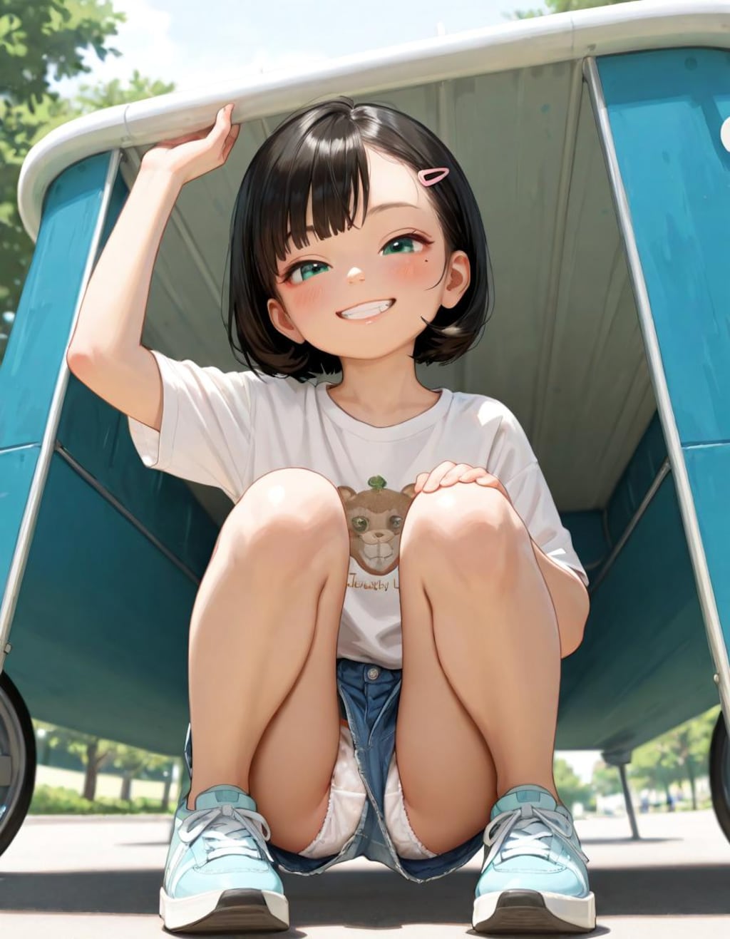 黒髪つりめちゃん お子様パンティ