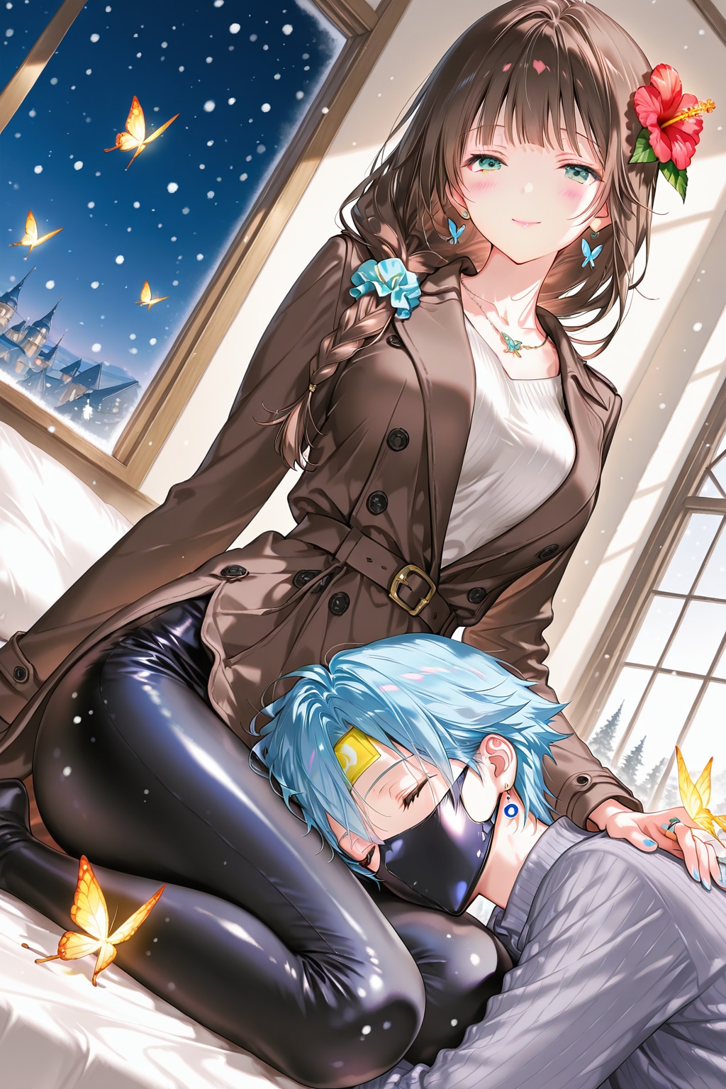 まさかの美咲さんに看病されるちちぷい生成者福神❗️Σ(ﾟДﾟ) | の人気AIイラスト・グラビア