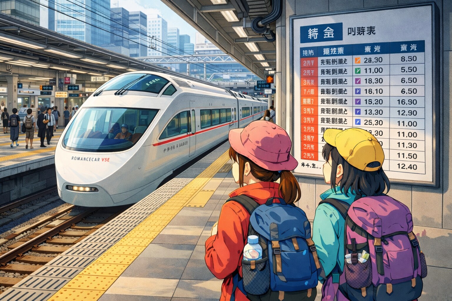 小田急　特急はこね、入線、