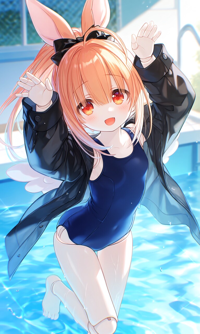 異世界制服少女達　スク水　 ウサギ娘　リルト・アイリス（Lilt-Iris） アクリルドールフィギュア