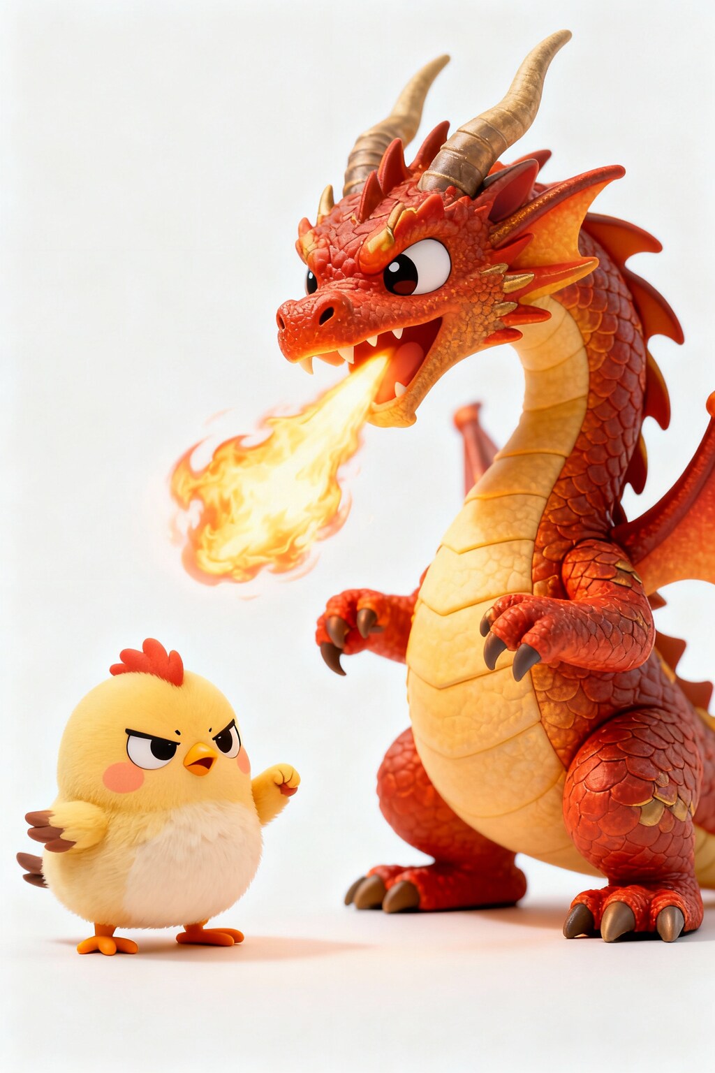 ヒヨコ vs ドラゴン