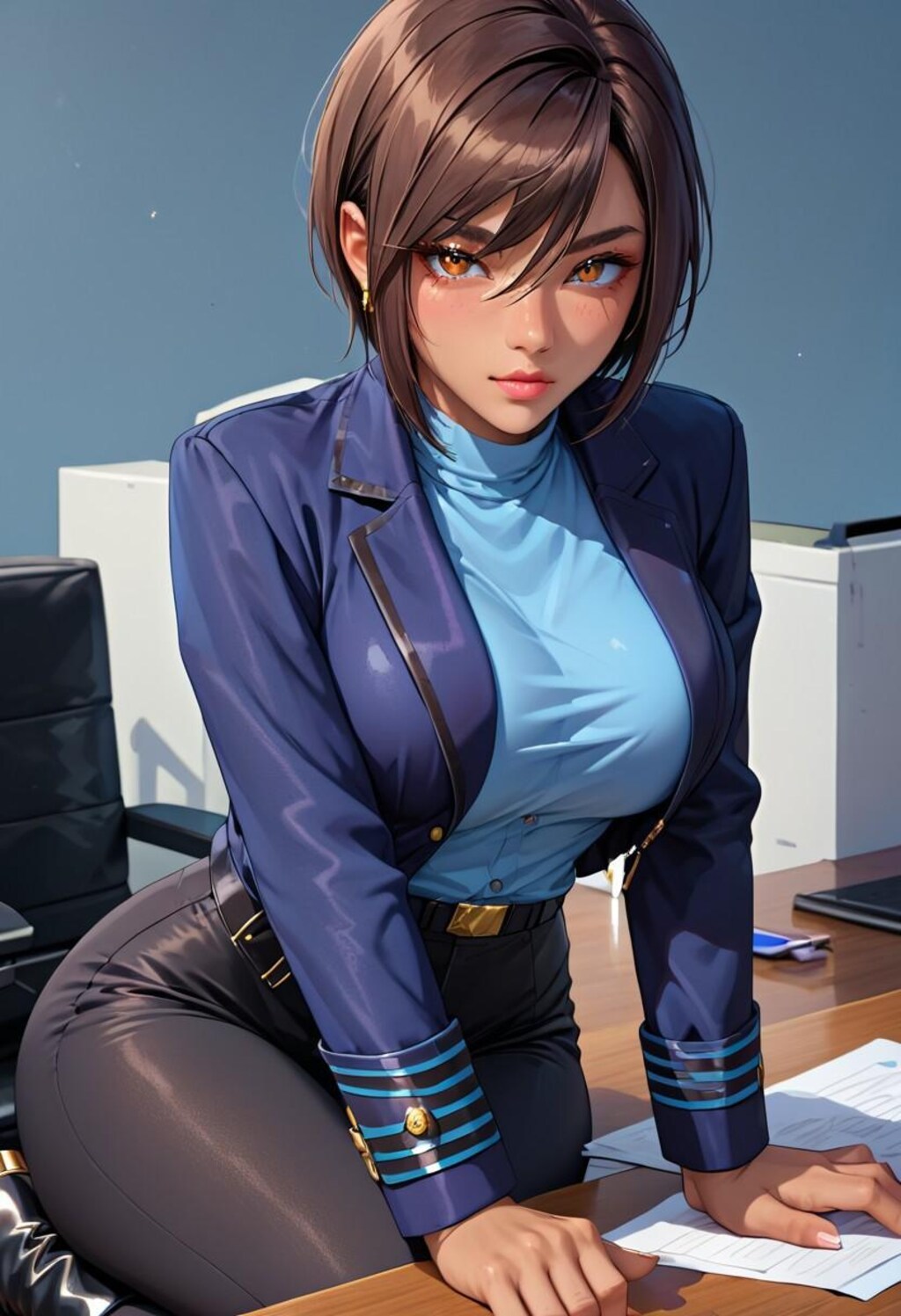 巨乳過ぎる褐色OL