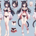 キャラ設定：黒の猫巫女様 3枚目