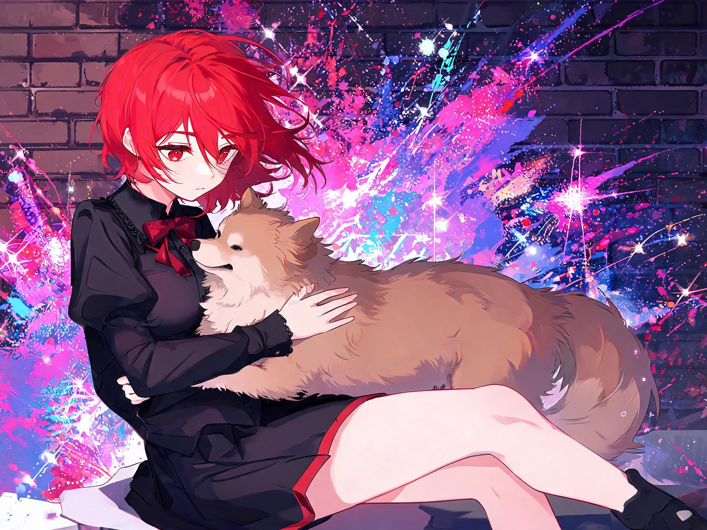 世界を駆けるわんこ、ついでに生駒のぞみ(うちの娘)【8/26は世界犬の日】 | の人気AIイラスト・グラビア