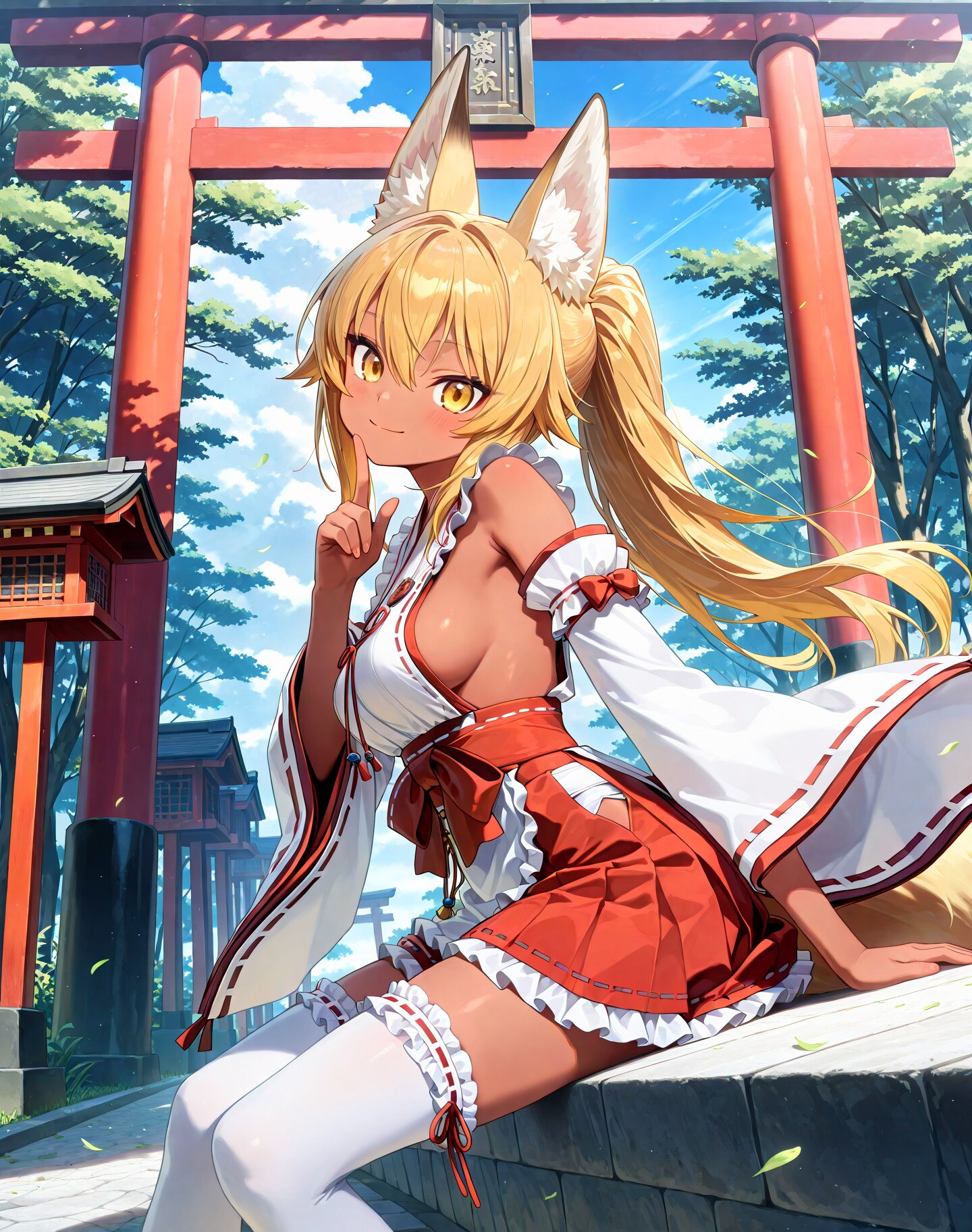 あざとい巫女服金狐