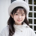 白コートと帽子 3枚目