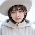 白コートと帽子 2枚目