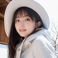 白コートと帽子 5枚目
