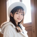 白コートと帽子 7枚目