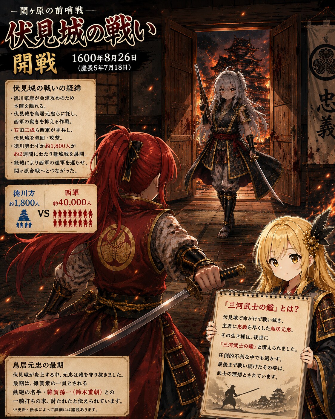 8月26日は伏見城の戦いの開戦日 | の人気AIイラスト・グラビア