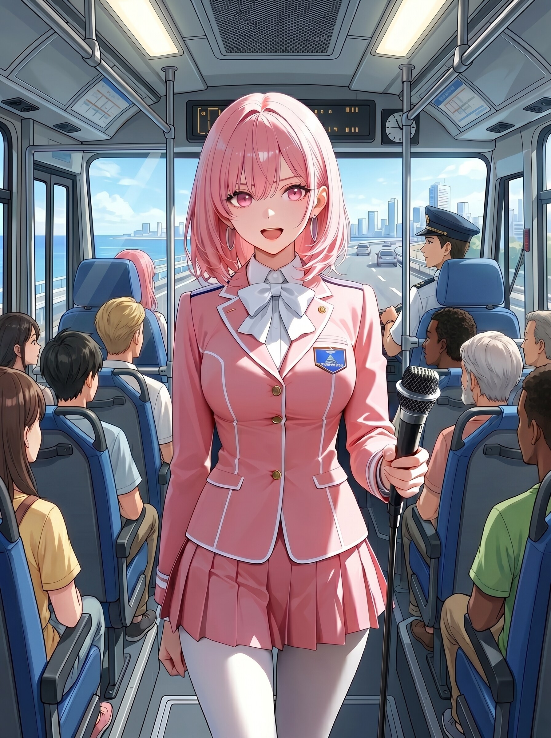 バイトちゃん。バスガイド | の人気AIイラスト・グラビア