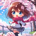 桜吹雪ではしゃぐ 8枚目
