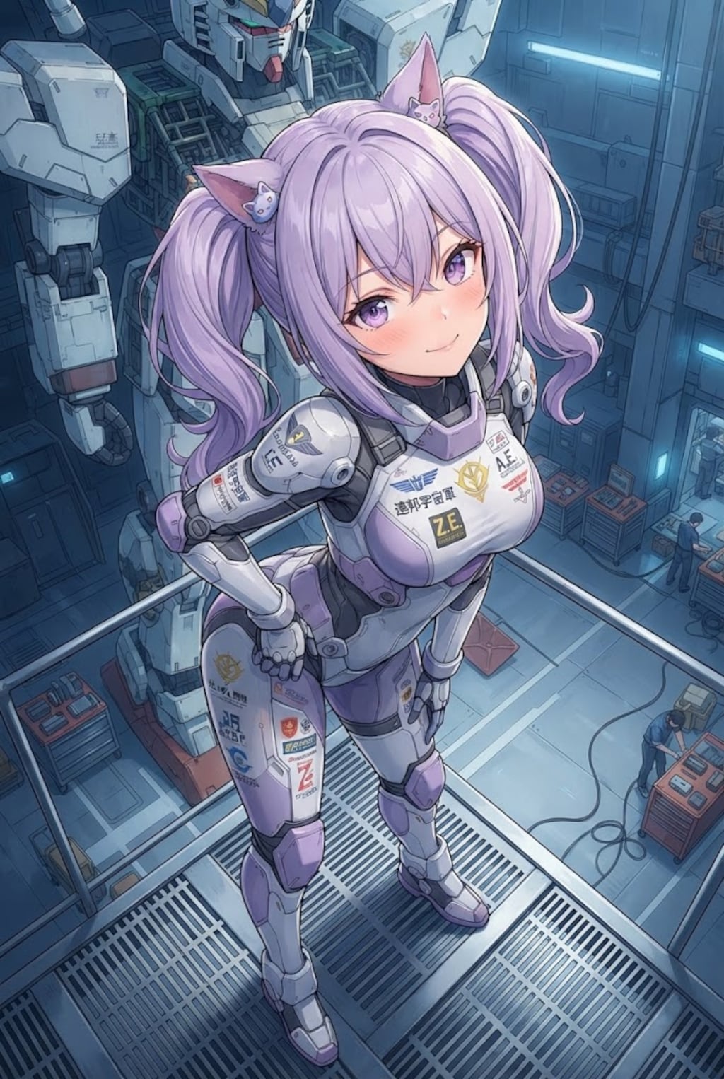 カメラ越しに目で応えるパイロットスーツのシス
