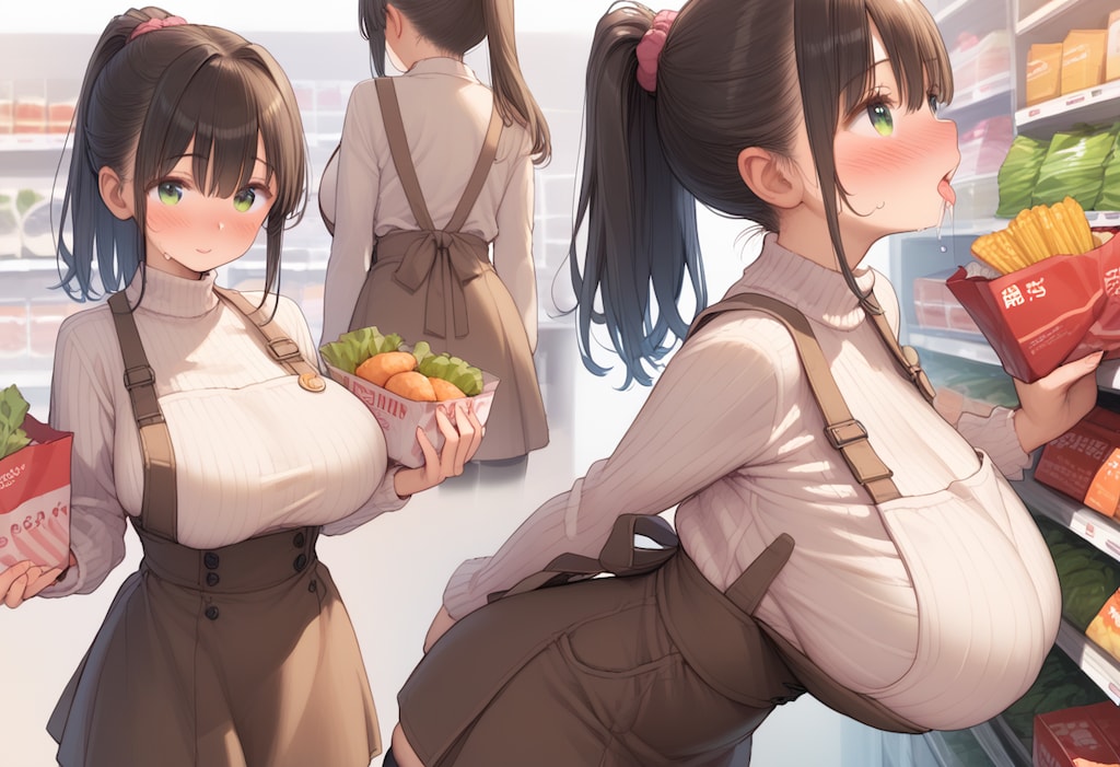 家事中の同棲彼女