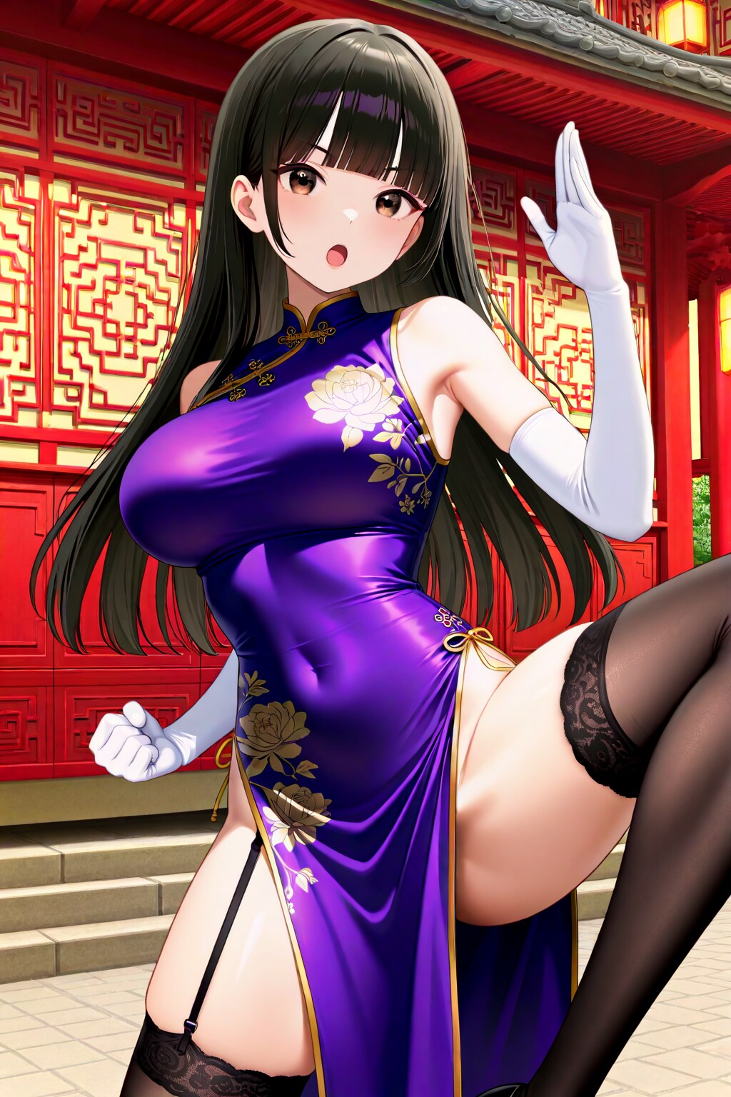 紫チャイナのサキちゃん