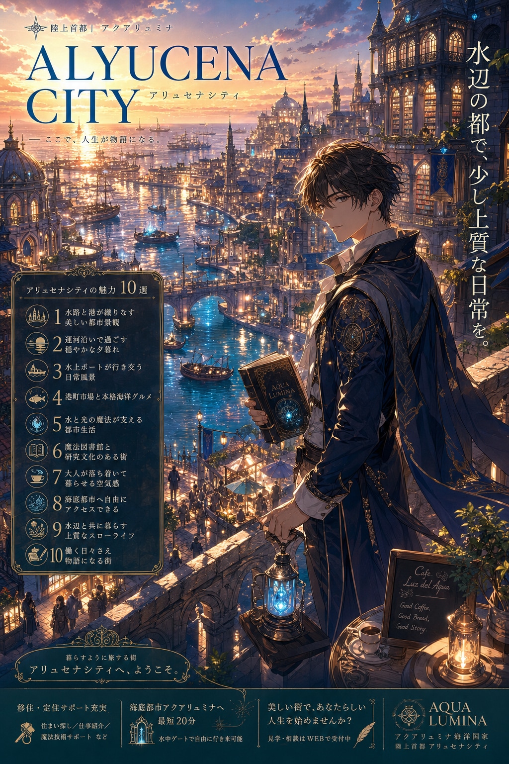 灯海を味わう魔法陸上都市『アリュセナシティ』
