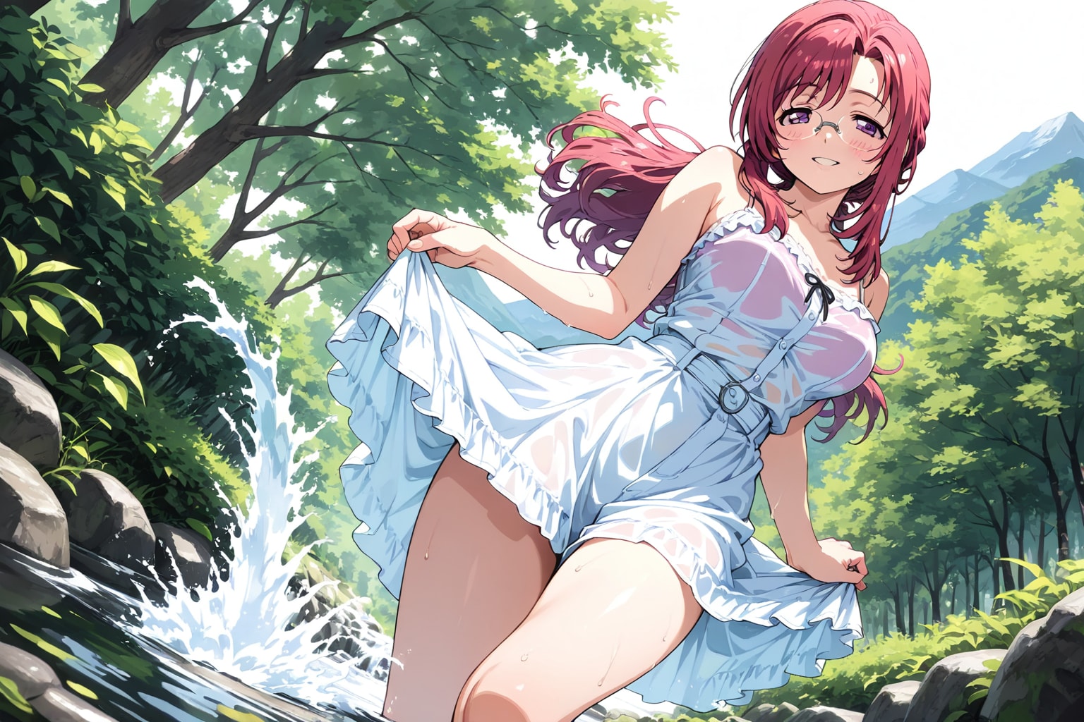 👙みずほ先生の川遊び(*´ω｀*)