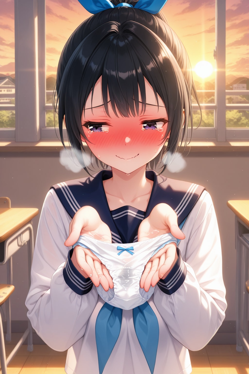 角オナが見つかりパンツと胸を差し出して口止めをしようとしたが、もっと要求され興味が出るJK