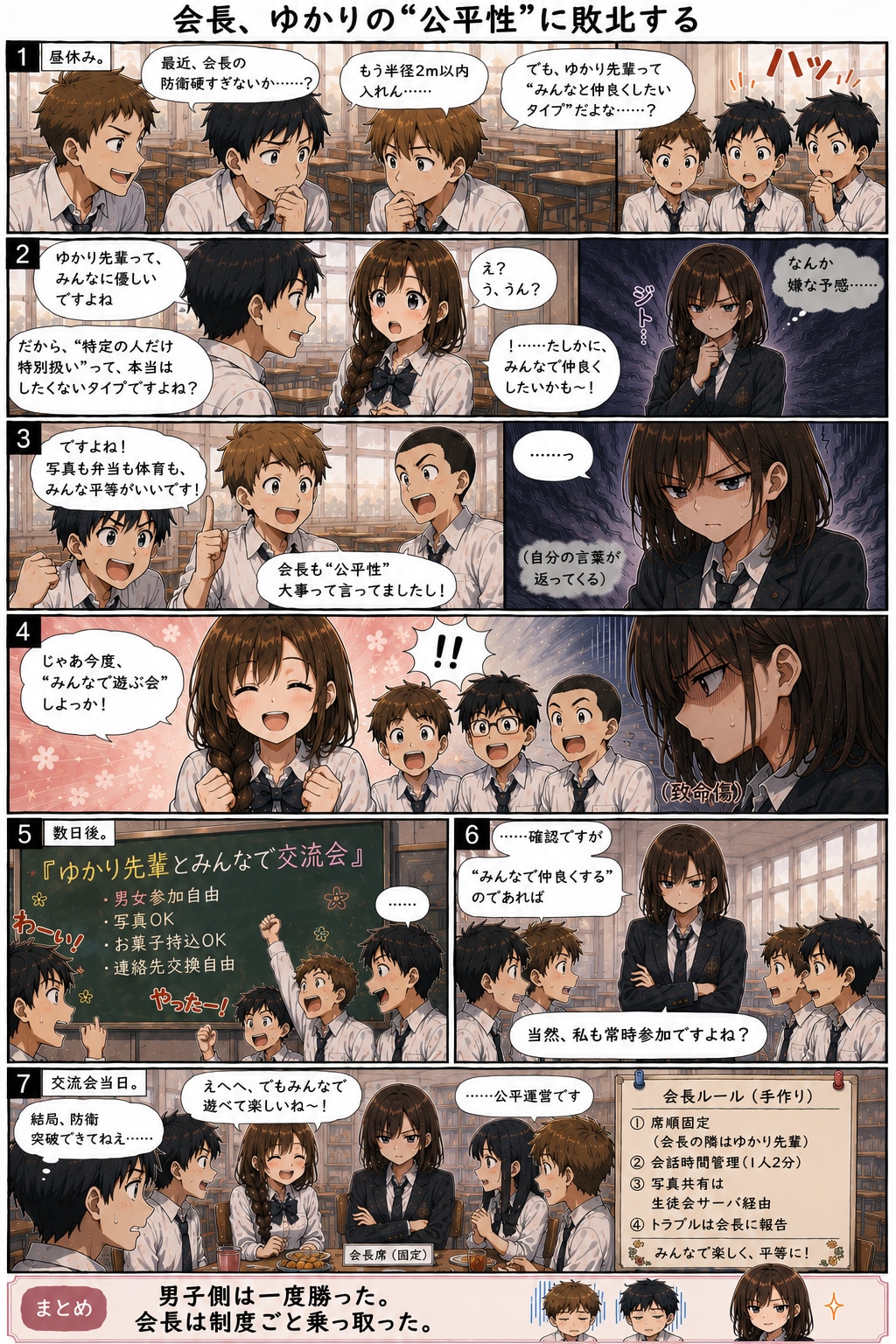 会長、ゆかりの公平性に敗北する