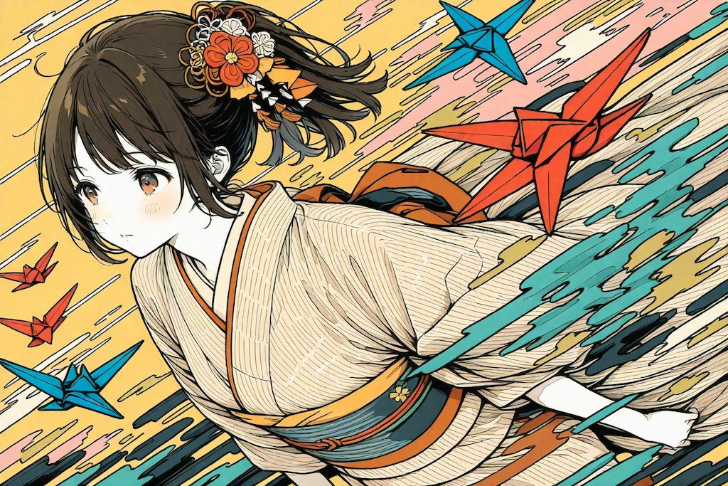 折鶴舞う、彩りの刻