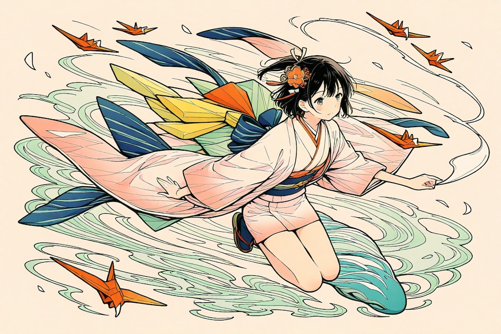 折鶴舞う、彩りの刻