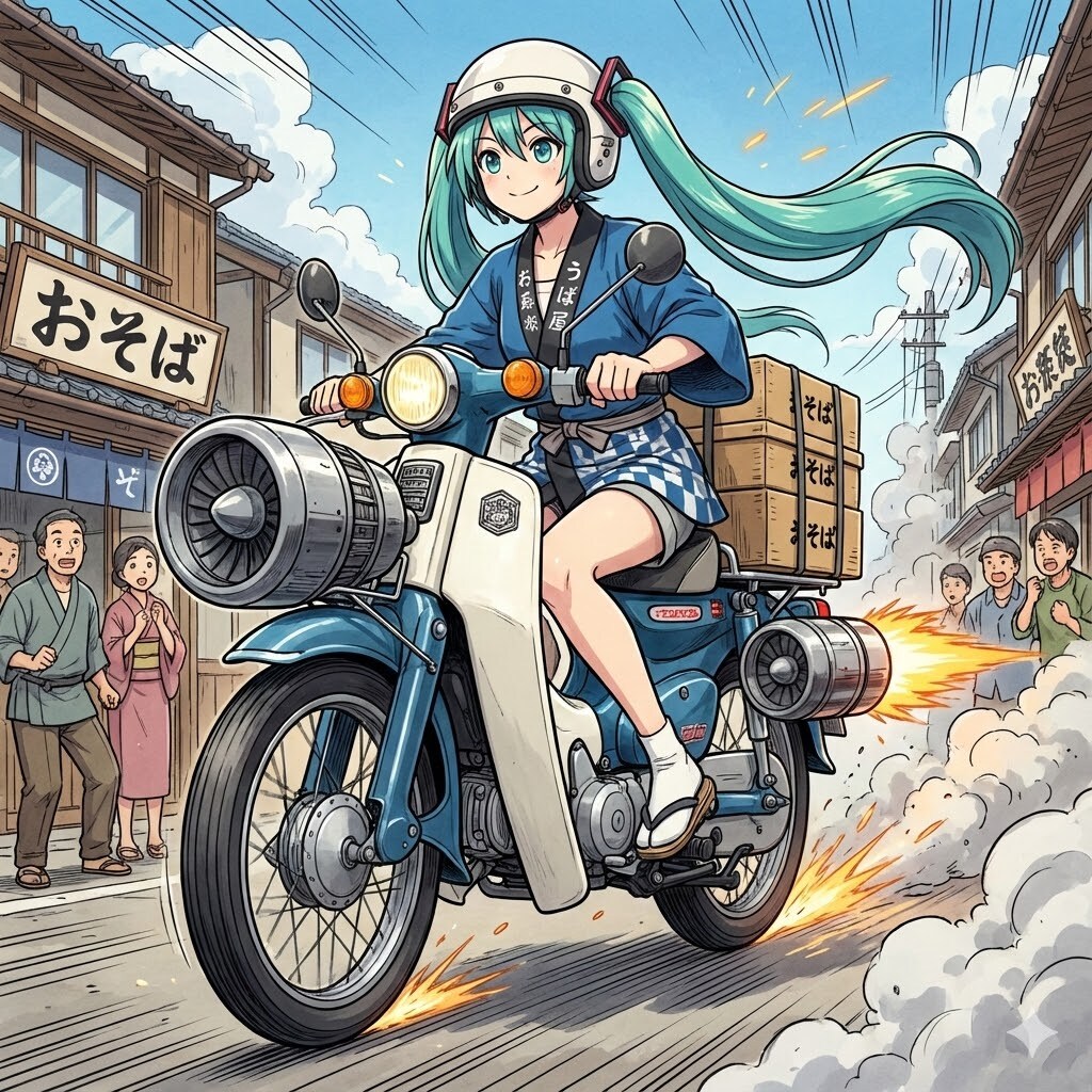 出前迅速🚀年越しそば | の人気AIイラスト・グラビア