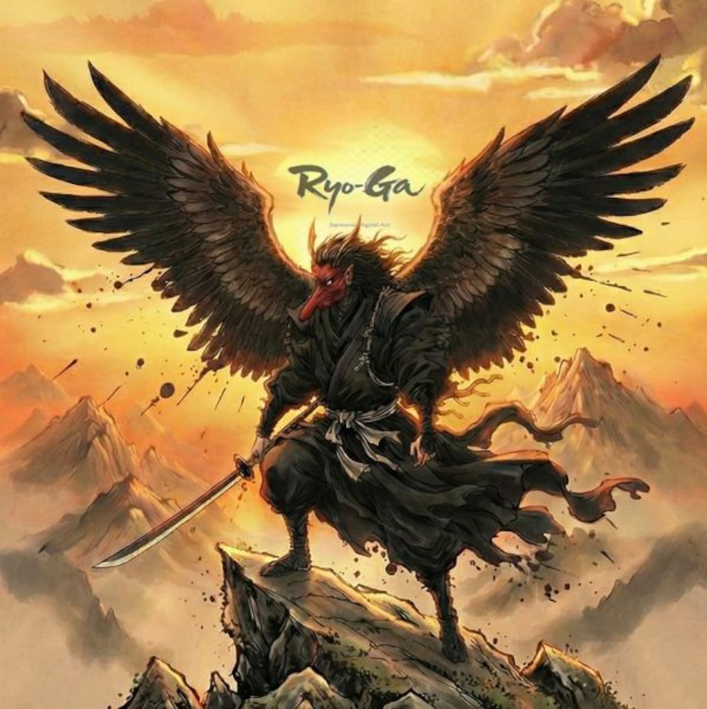 孤高の頂-夕日の天狗-