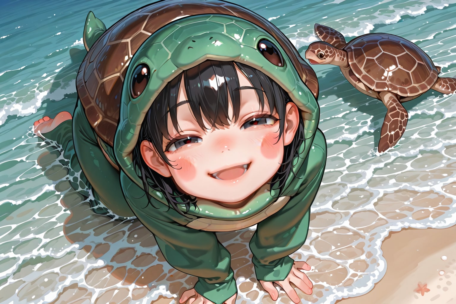 ウミガメのきぐるみ（モデル: ECHIDNA） | の人気AIイラスト・グラビア