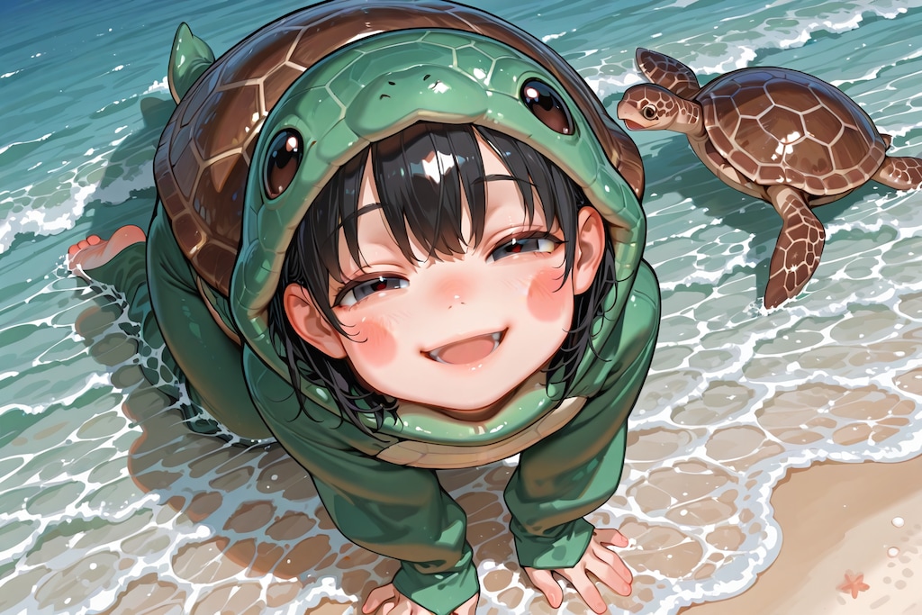 ウミガメのきぐるみ（モデル: ECHIDNA）