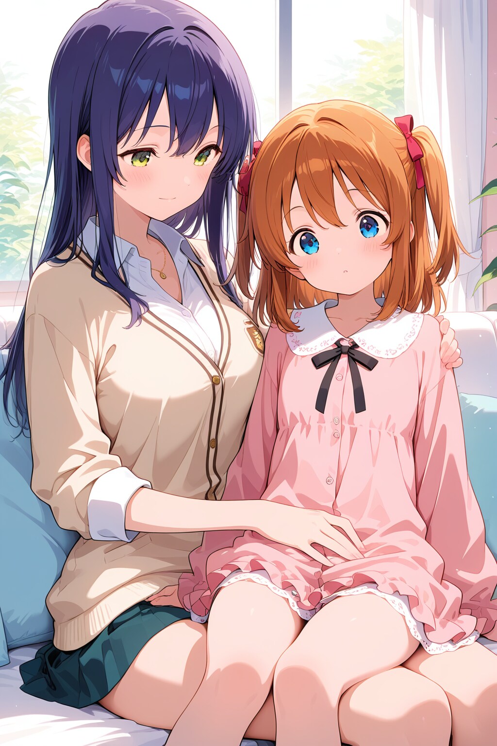 sitting on lap