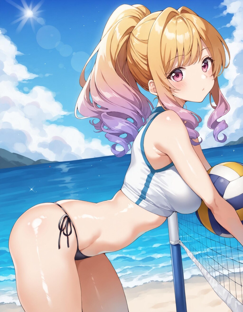 えちえちビーチバレーユニフォーム～前かがみ編～