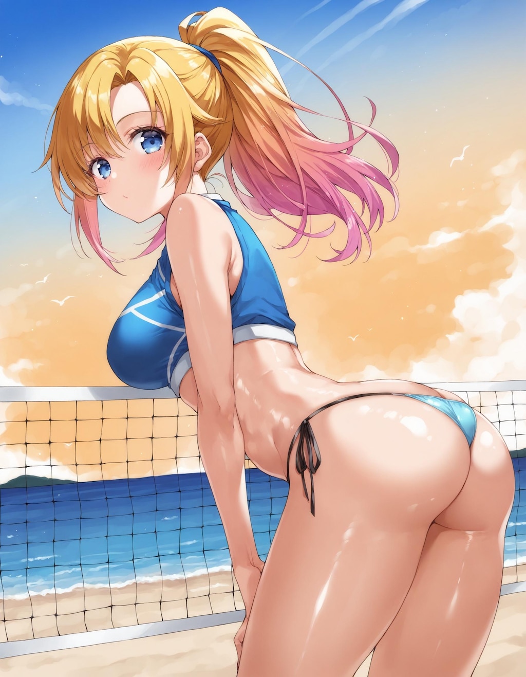 えちえちビーチバレーユニフォーム～前かがみ編～