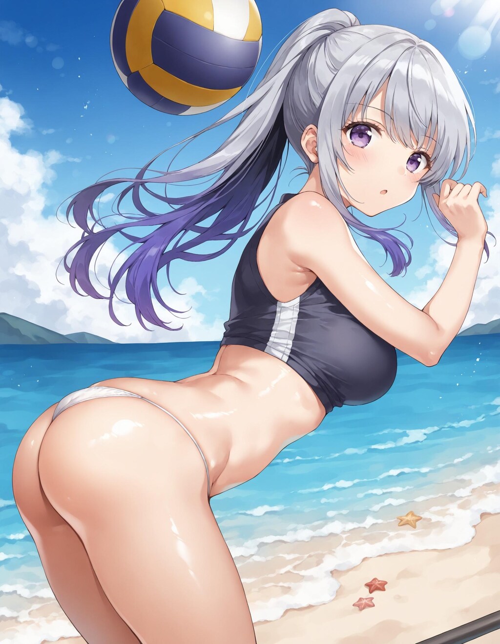 えちえちビーチバレーユニフォーム～前かがみ編～