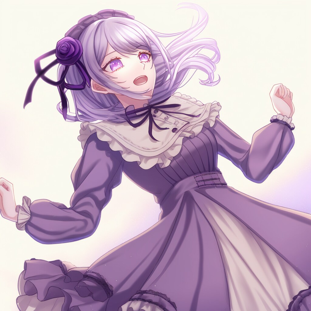 紫のドレス