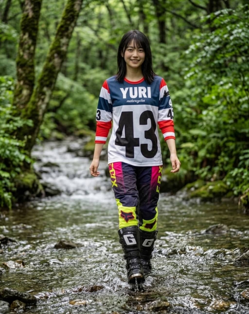 森の沢で涼を求めます