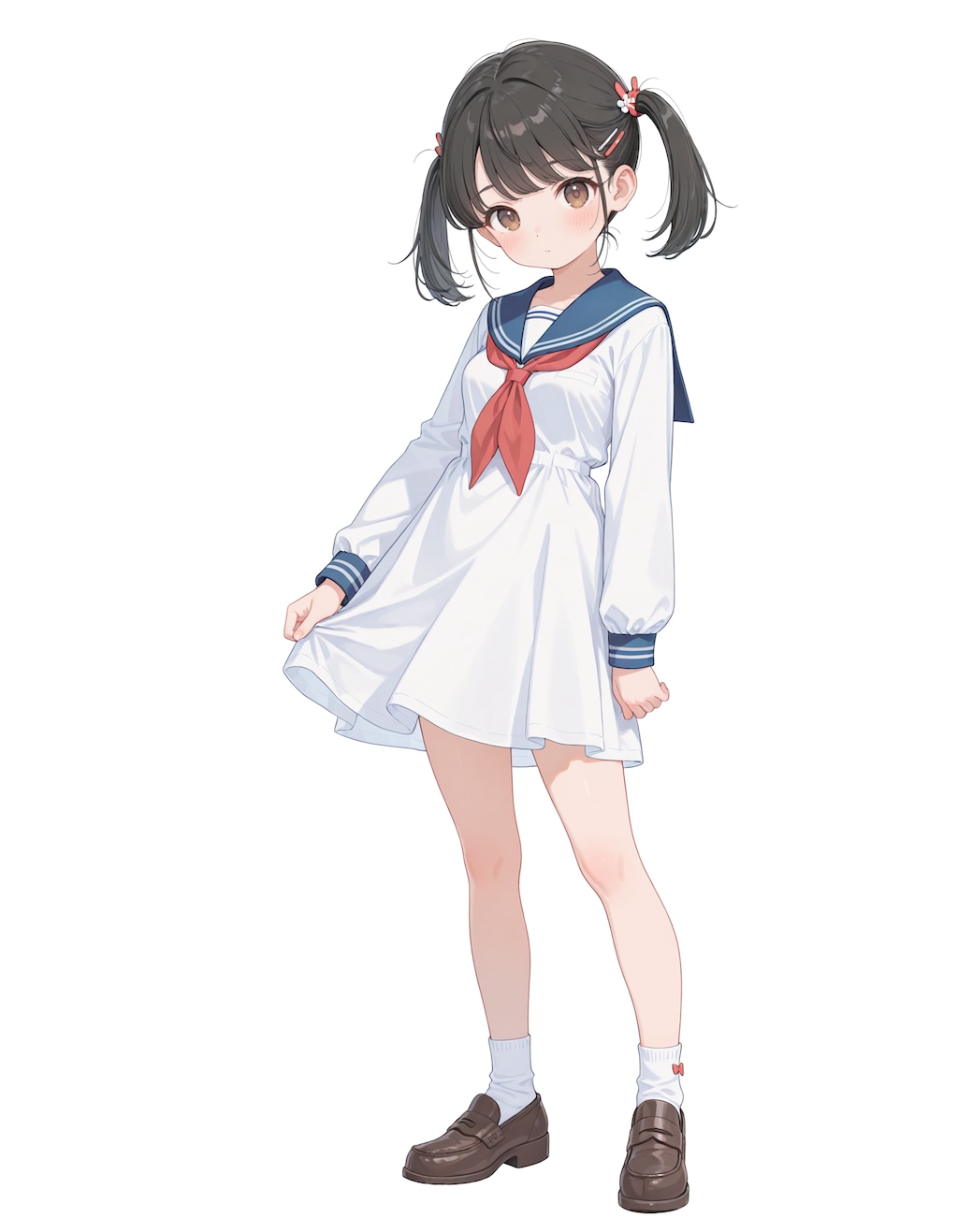 セーラーワンピの少女