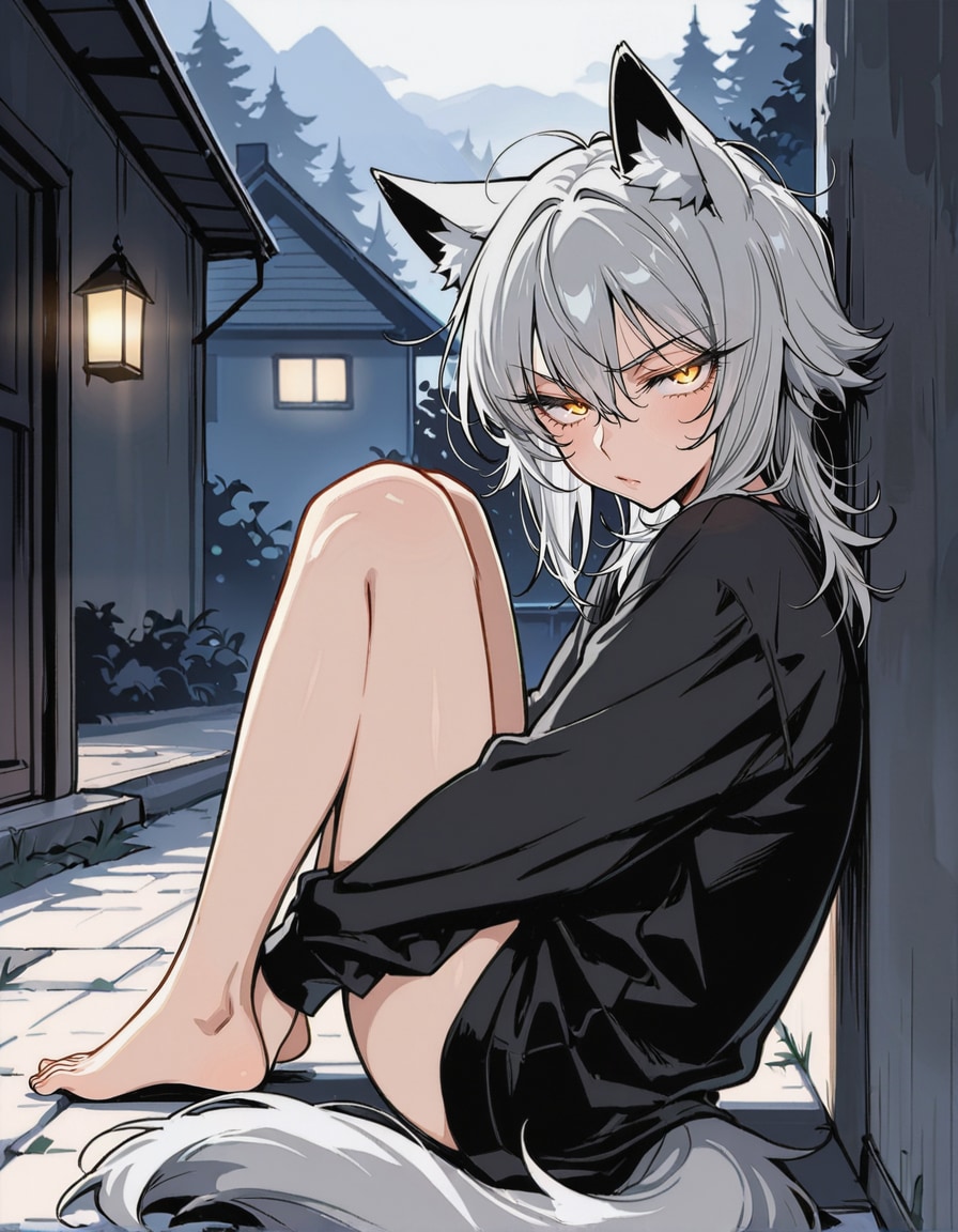 ウルフドッグは信頼した相手に愛情深い | の人気AIイラスト・グラビア