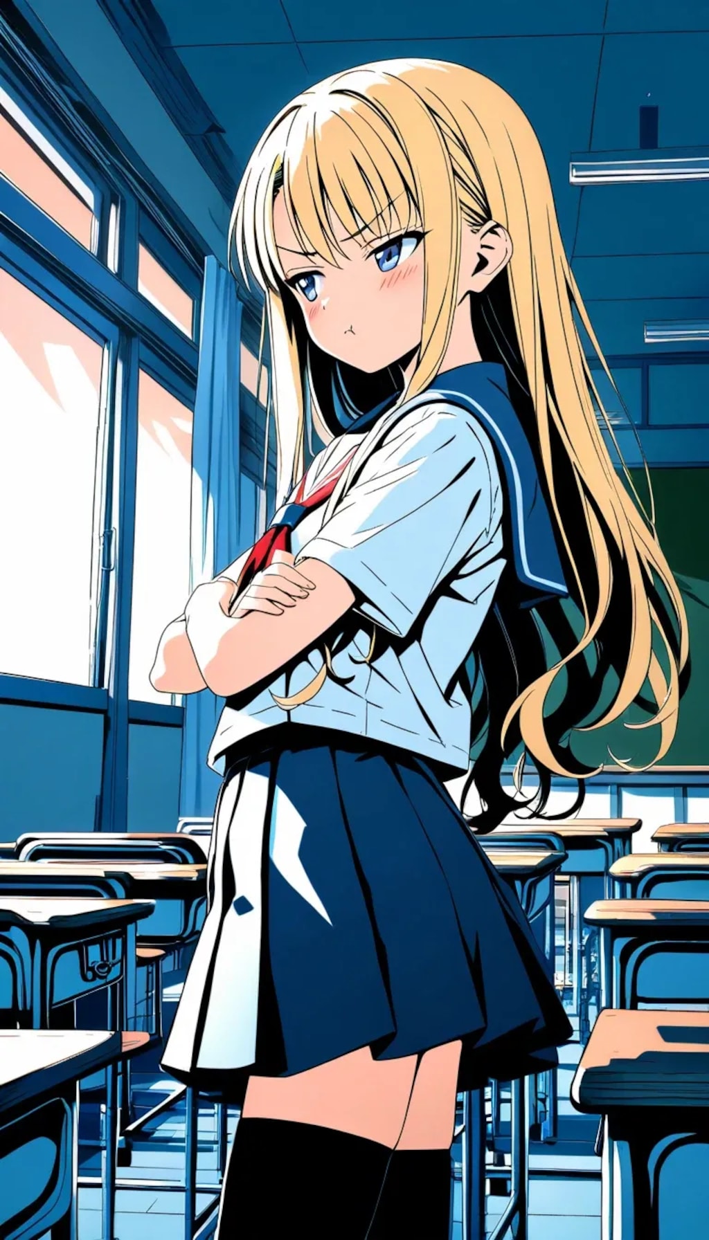 誰もいない教室で『最近ほったらかしだった癖に、なんの用じゃ……』エヴァンジェル