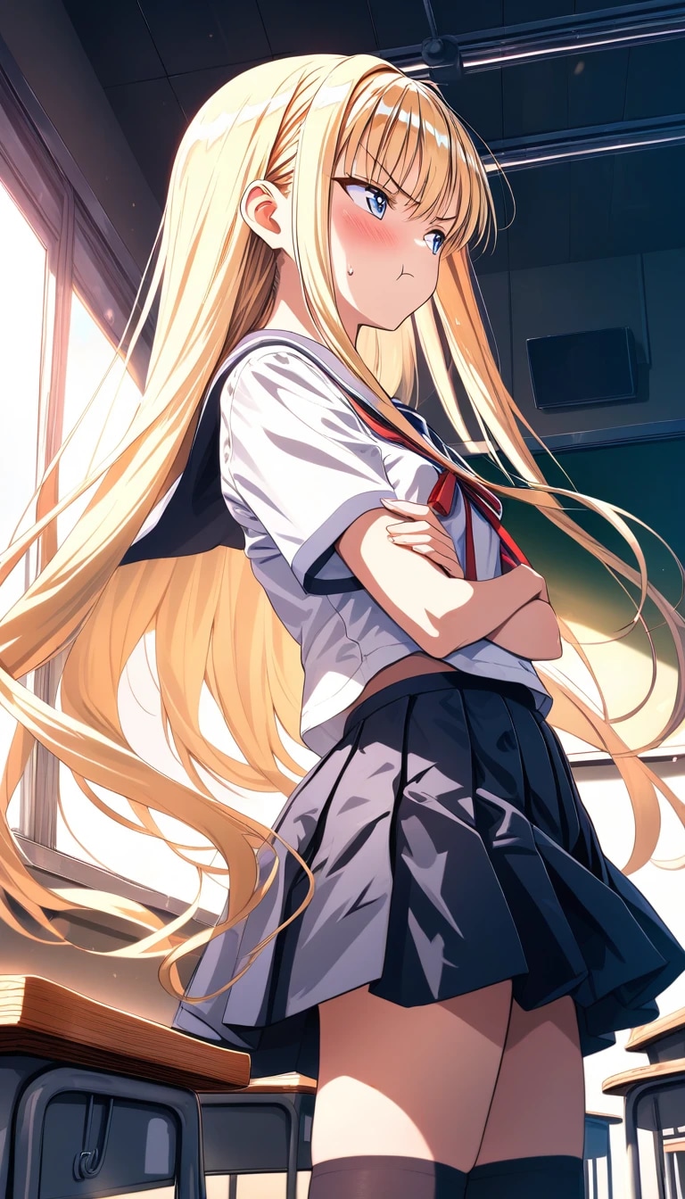 誰もいない教室で『最近ほったらかしだった癖に、なんの用じゃ……』エヴァンジェル | の人気AIイラスト・グラビア