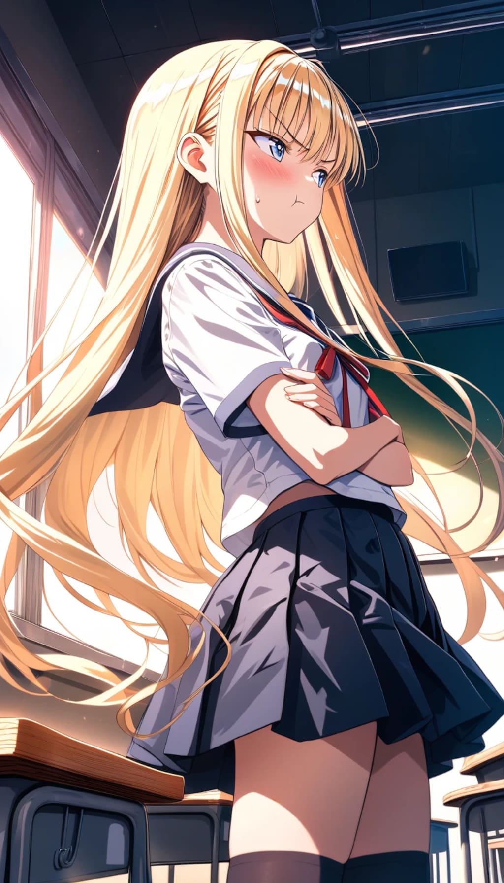 誰もいない教室で『最近ほったらかしだった癖に、なんの用じゃ……』エヴァンジェル