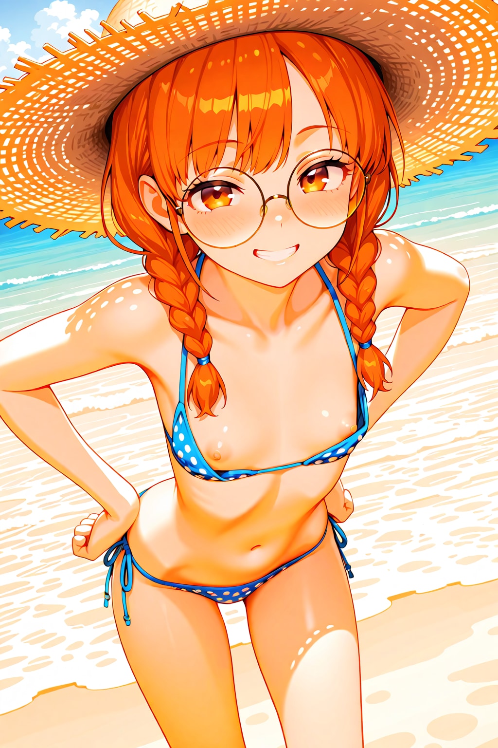 どうした？赤くなって？そんなに私の水着が眩しい？