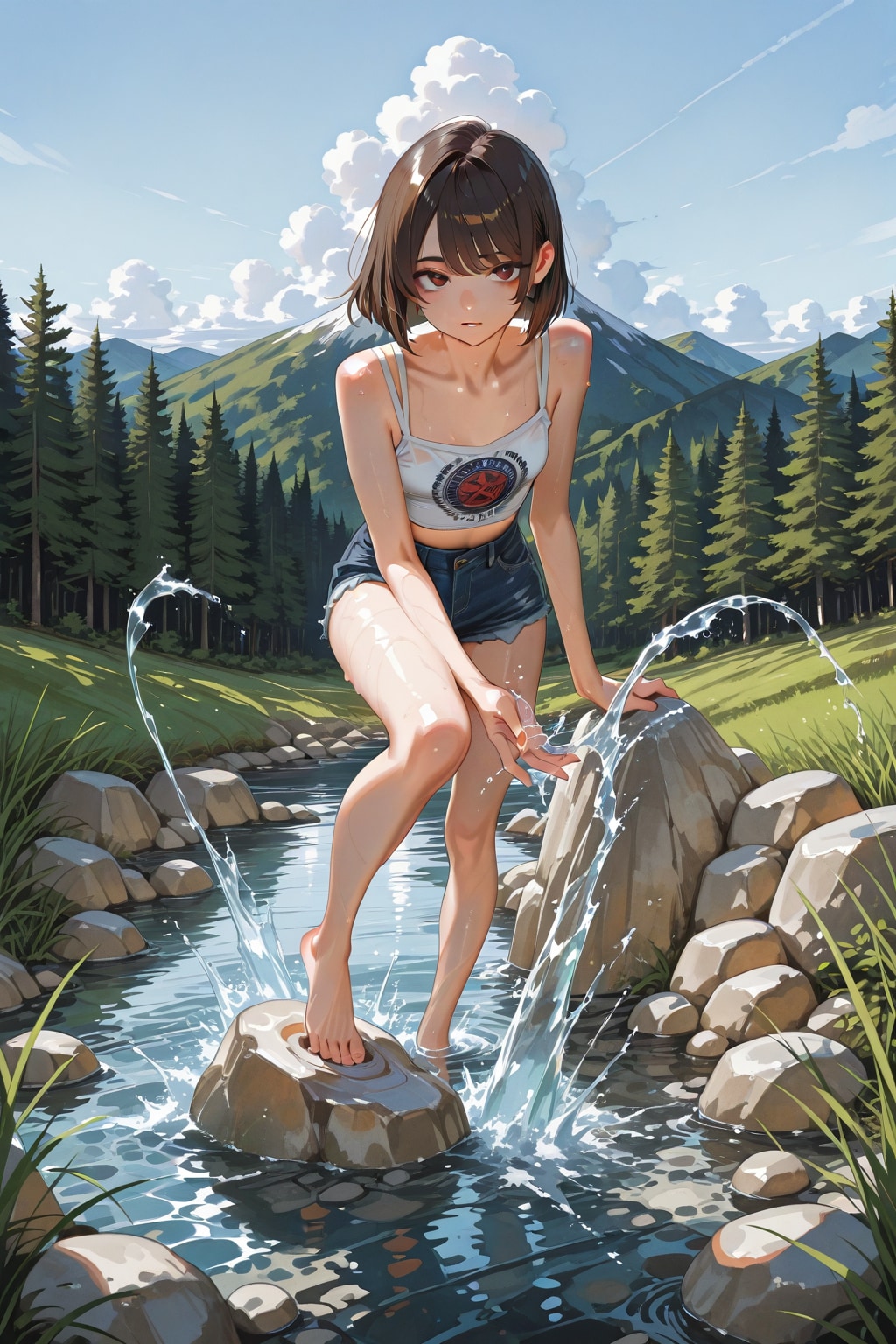 跳ねる水
