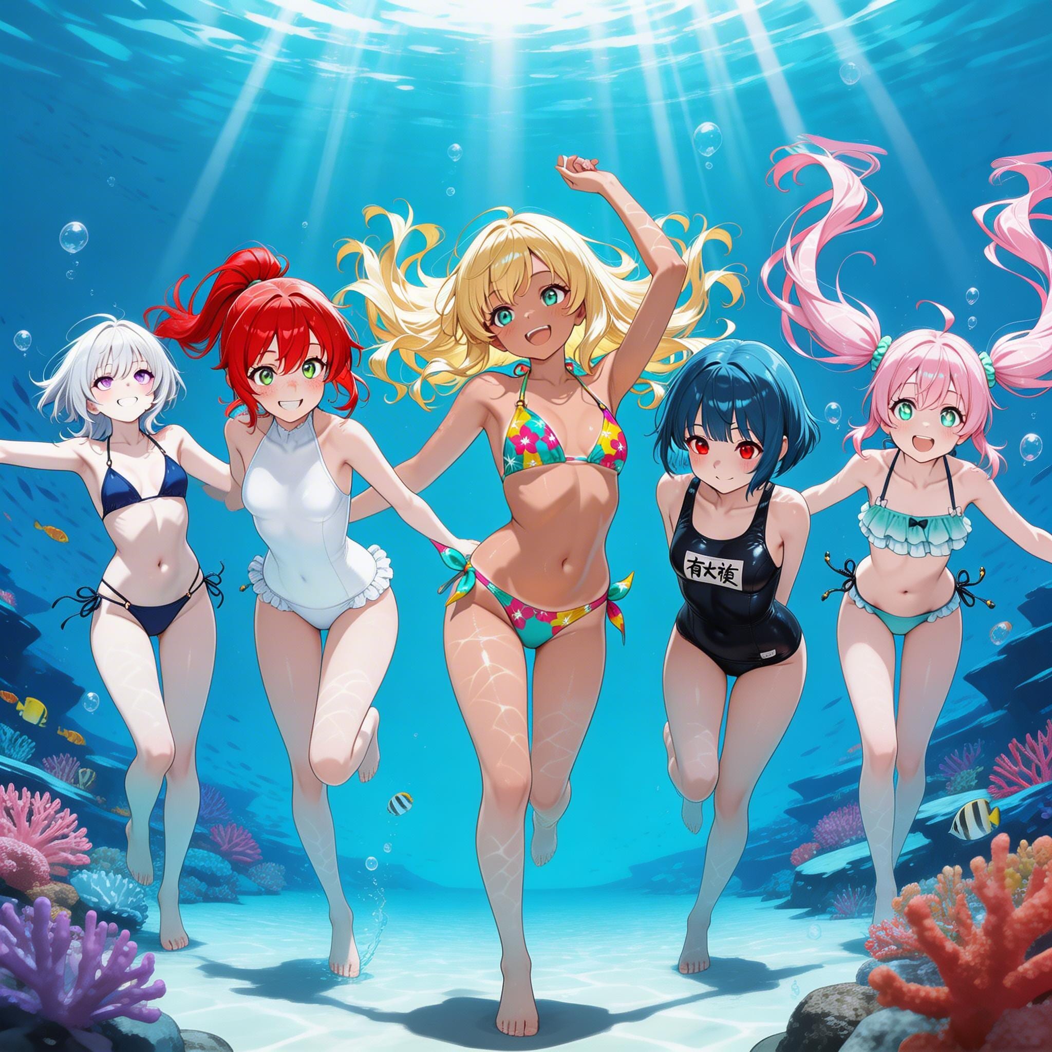 水中詰め合わせ どうみても夏だけど…春の水着！編