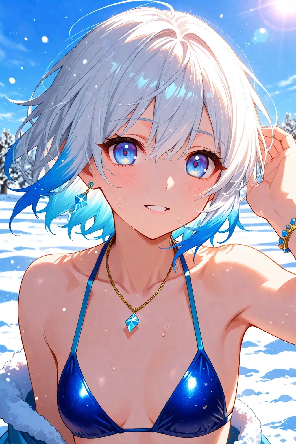 そらちゃんも冬水着にチャレンジ！　風邪ひかないでよ！