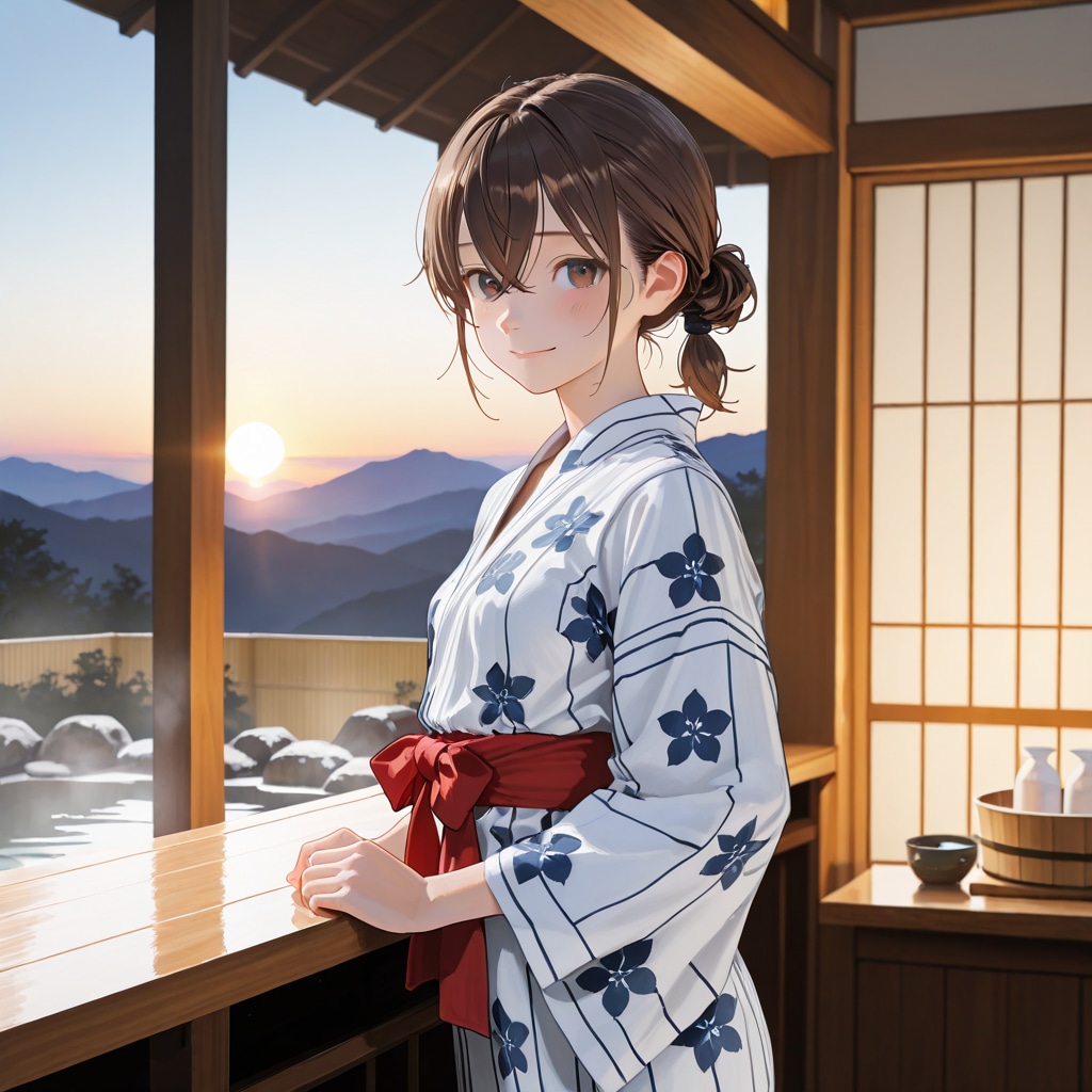 歩美 温泉旅行 (4) | の人気AIイラスト・グラビア